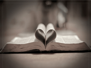 Bible in Shape of Heart